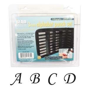 Letter Punch 3mm Calligraphic Upper Case