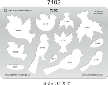 Metal Clay Template - Birdies PLP New Design