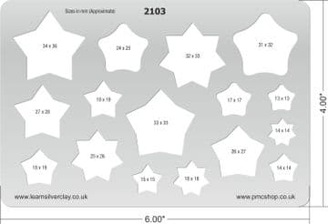 Metal Clay Template - Star Unique 2103