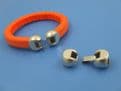 Neon Orange Funky Leather (10x6mm) per metre
