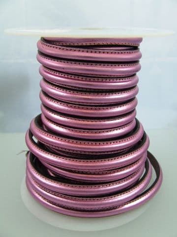 Omega Leather Metallic Pink (10x5mm) per metre (3)