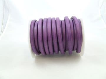 Purple Funky Leather (10x6mm) per metre