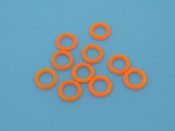 PVC Rings pack of 10 - Neon Orange