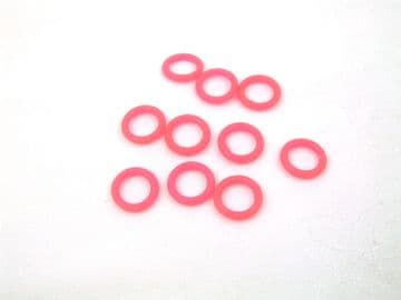 PVC Rings pack of 10 - Neon Pink