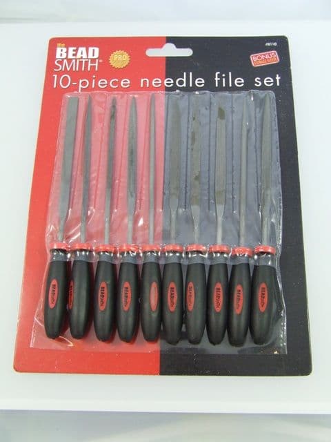 Set of 10 Needle Files with Handles