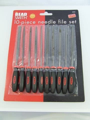 Set of 10 Needle Files with Handles
