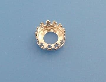 Sterling Silver Gallery Bezel Cup 8mm Round