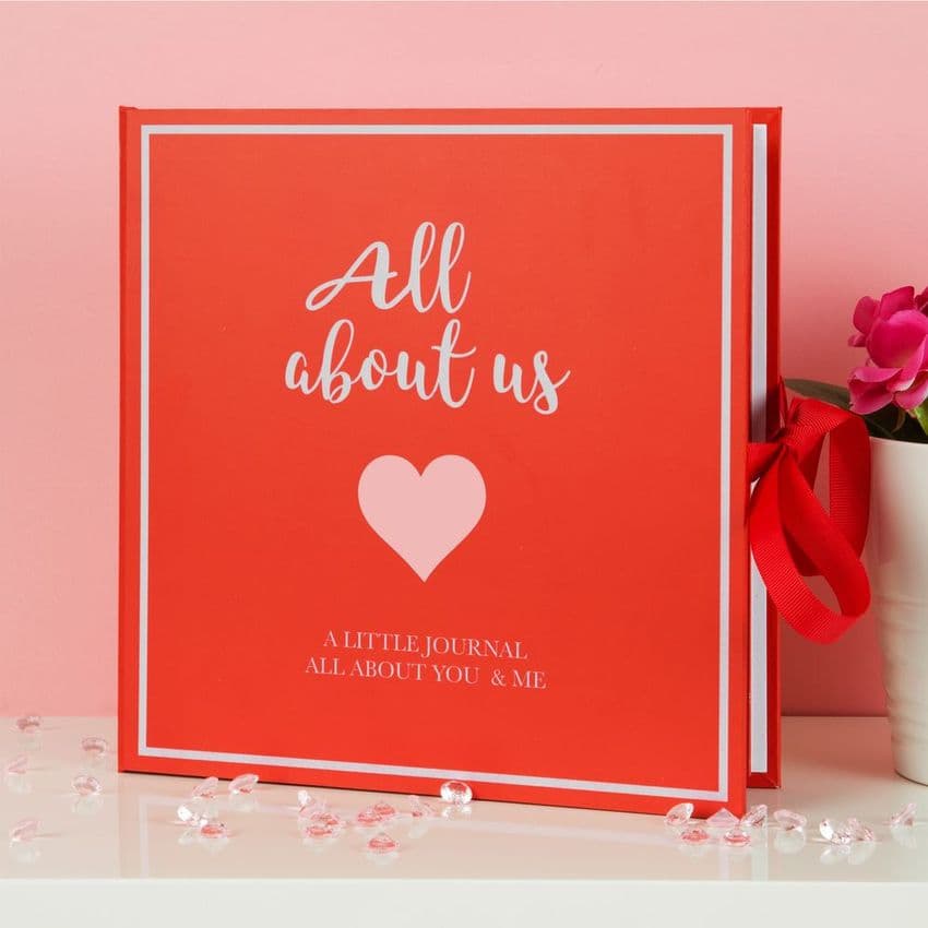 'All About Us' Scrapbook Keepsake Gift - Valentine Love Journal - A truly unique and personal Valentine Gift Idea
