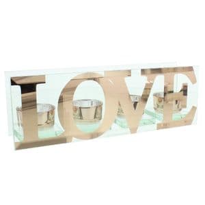 'Love' Word Candle Holder Valentine Wedding Anniversary Decoration Gift