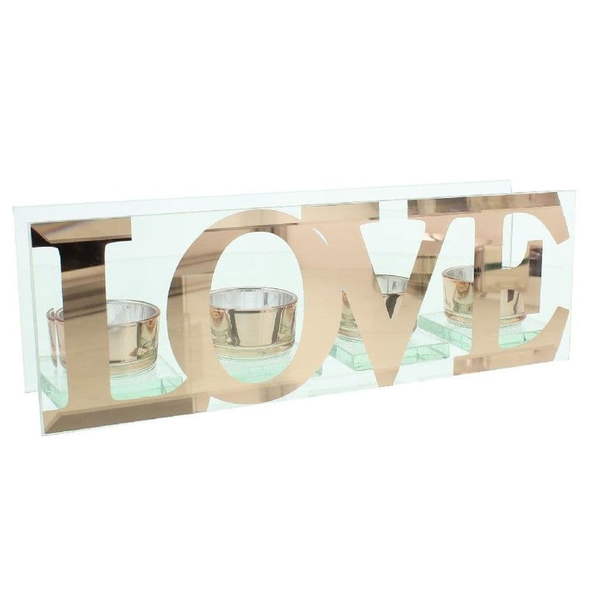 'Love' Word Candle Holder Valentine Wedding Anniversary Decoration Gift
