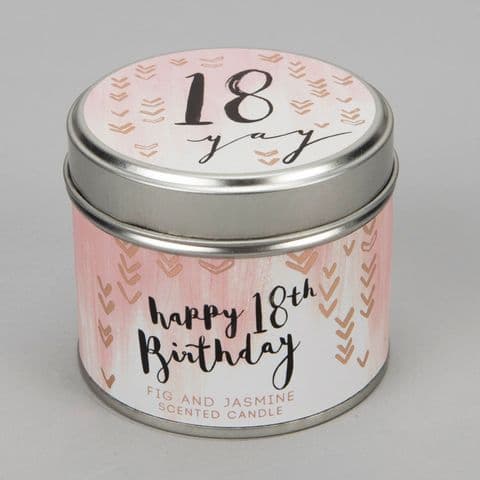 18th Birthday Candle In A Tin Gift - Luxe By Hotchpotch