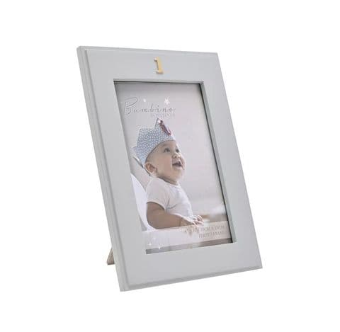 1st Birthday Ceramic Photo Frame 4x6 By Bambino - Blue
