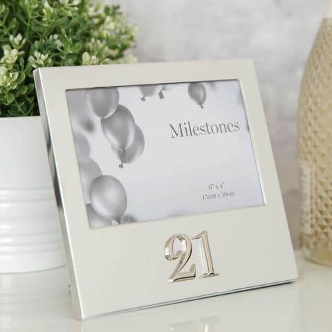 21st Birthday Alluminium Photo Frame Gift - 6 x 4