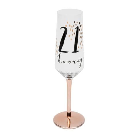 21st Birthday Champagne Flute Glass Gift - Hotchpotch Luxe