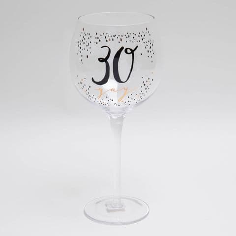 30th Birthday Gin Glass Gift - Hotchpotch Luxe - 30 Yay