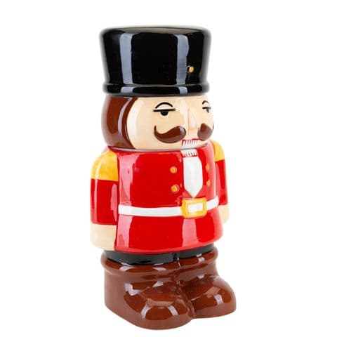 3D Nutcracker Shaped Christmas Cookie and treat Jar 31cm
