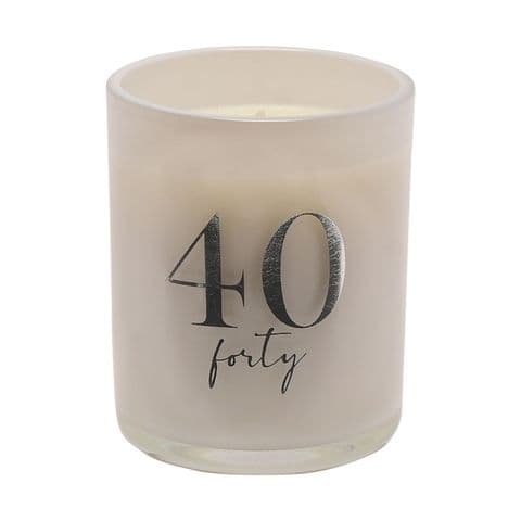 40th Birthday Champagne Scented Candle Gift 120g