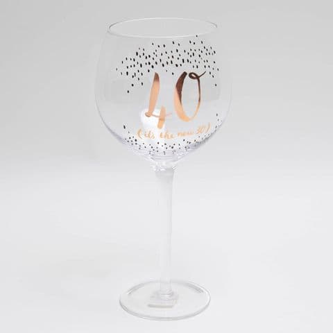 40th Birthday Gin Glass Gift - Hotchpotch Luxe - 40 Its the new 30