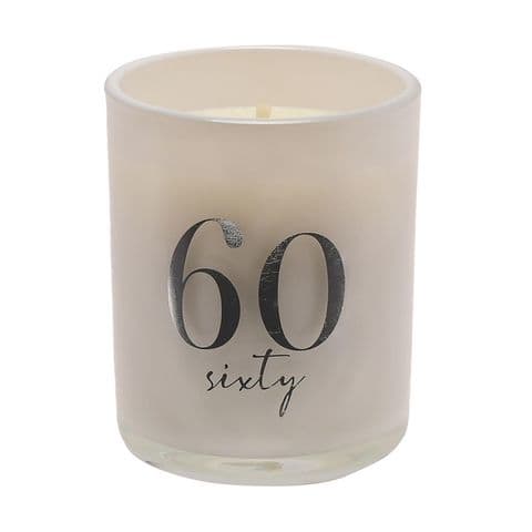 60th Birthday Champagne Scented Candle Gift 120g