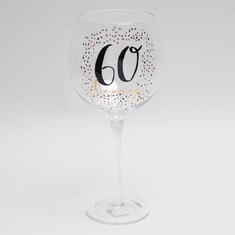 60th Birthday Gin Glass Gift - Hotchpotch Luxe - 60 Hooray