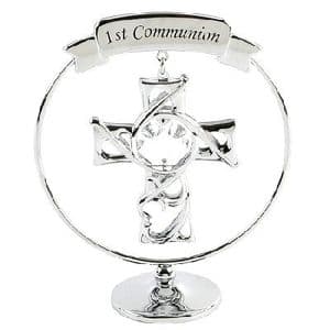 A CRYSTOCRAFT 1st COMMUNION CAKE TOPPER AND GIFT - SWAROVSKI CRYSTAL