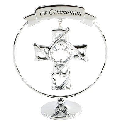 A CRYSTOCRAFT 1st COMMUNION CAKE TOPPER AND GIFT - SWAROVSKI CRYSTAL