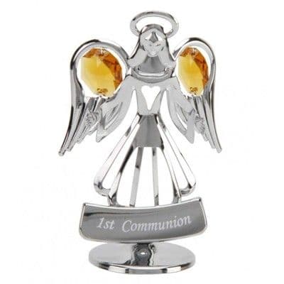 A CRYSTOCRAFT COMMUNION ANGEL - GIFTS FOR FIRST COMMUNION - SWAROVSKI CRYSTAL