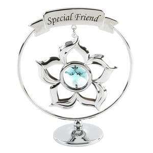 A CRYSTOCRAFT FLOWER 'SPECIAL FRIEND' CAKE TOPPER/KEEPSAKE - FRIEND GIFT ..