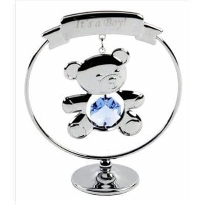 A CRYSTOCRAFT KEEPSAKE 'ITS A BOY ' - NEW BABY GIFT - SWAROVSKI CRYSTAL