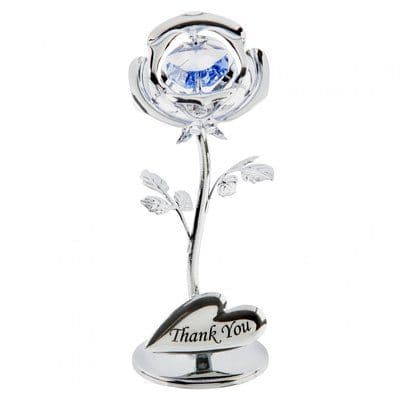 A CRYSTOCRAFT 'THANKYOU' CAKE TOPPER/KEEPSAKE- TEACHER GIFT - SWAROVSKI CRYSTAL