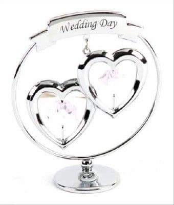 A CRYSTOCRAFT WEDDING DAY - CAKE TOPPER AND GIFT - SWAROVSKI CRYSTAL