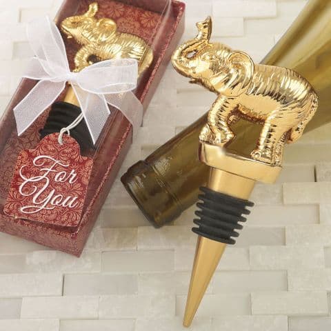 A Gold Elephant Bottle Stopper Table Gift Favor