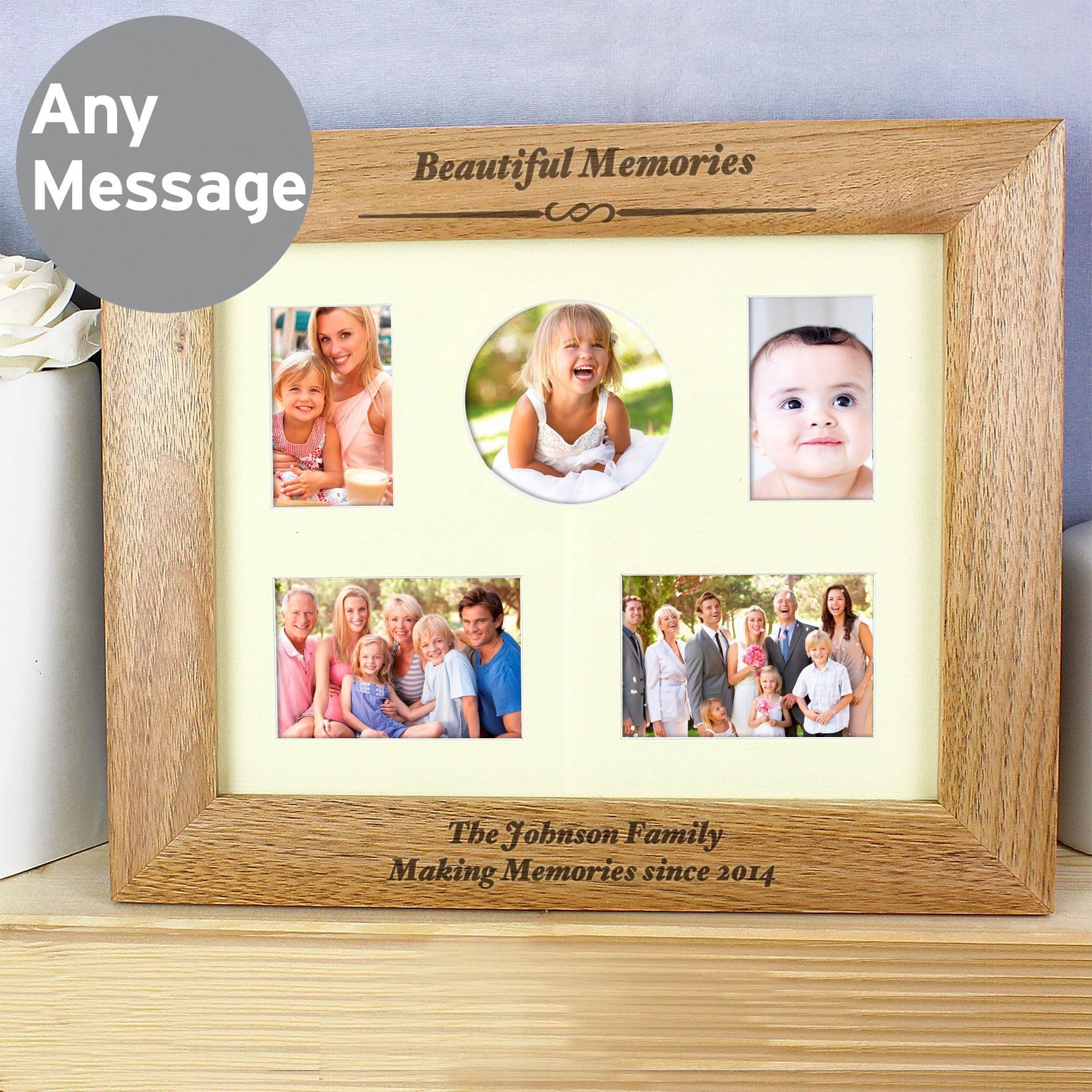 Anniversary Photo Frame Gift Personalised With Any Message Special