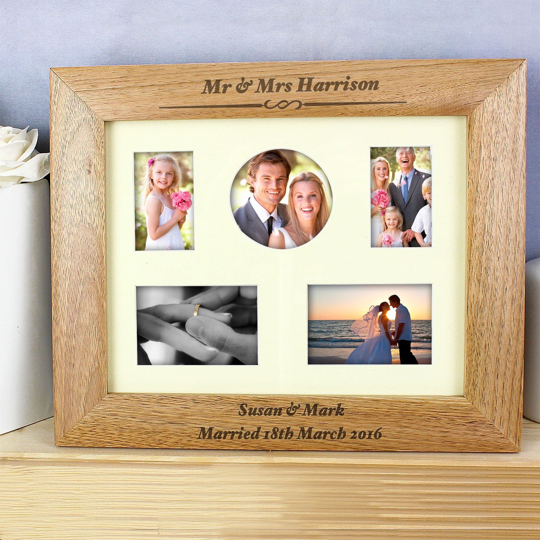 Anniversary Photo Frame Gift Personalised With Any Message Special