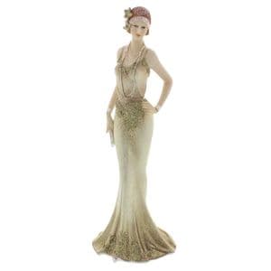 Art Deco 1920s Lady Figurine Cream Gold Broadway Belles by Juliana 'Sabina' 58430