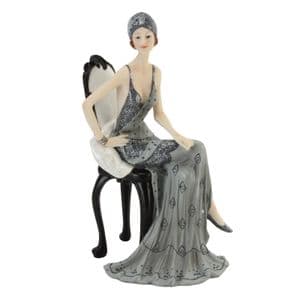 Art Deco Midnight Shimmer Lady Figurine Statue by Juliana - 'Betty' 60751