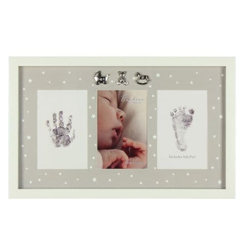 Baby Hand and Foot Print Photo Frame Kit complete with ink pad
