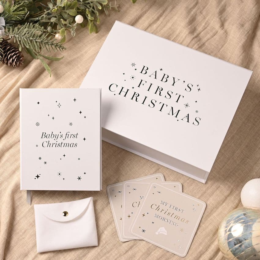 Bambino Baby's First Christmas Memory Storage Box Gift
