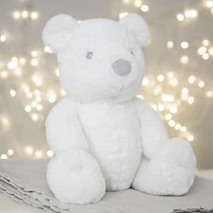 Bambino Pure White Teddy Bear Baby & Christening Gift 3 Sizes