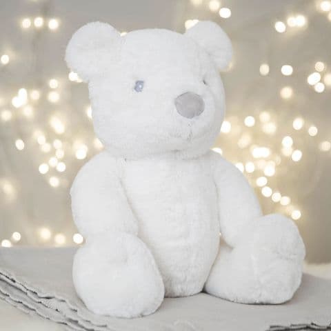 Bambino Pure White Teddy Bear Baby & Christening Gift 3 Sizes