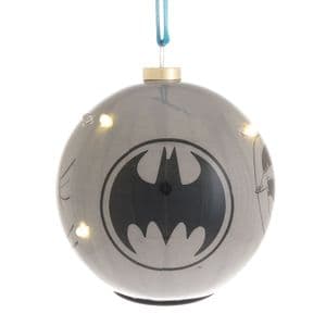 Batman Light Up LED Christmas Bauble DC Comic Gift
