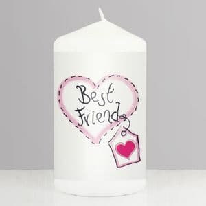Best Friend Gift Candle - Heart Stitch Candle Gift
