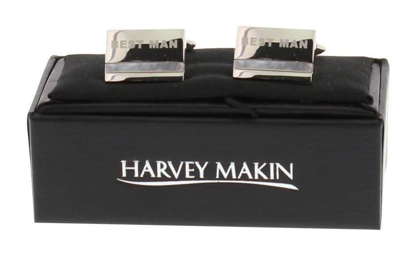 Best Man Wedding Cufflinks - Wedding Accessories For Men - Silver Plated Cufflinks For Best Man (1)