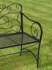 Black Metal Butterfly Garden Bench - Black Ornate Wroght Metal Butterfly Bench