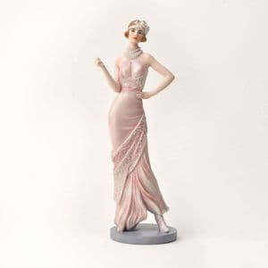 Blush Pink Broadway Belles 1920s Charleston Lady Figurine Ornament 60515 Daisy