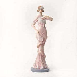 Blush Pink Broadway Belles 1920s Charleston Lady Figurine Ornament 60516 Rose