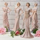 Blush Pink Broadway Belles 1920s Charleston Lady Figurine Ornament 60517 Poppy