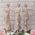 Blush Pink Broadway Belles 1920s Charleston Lady Figurine Ornament 60517 Poppy
