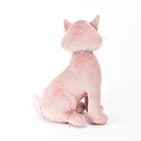 Blush Pink Pug Dog Velvet Door Stop With Diamante Collar Home Accessory