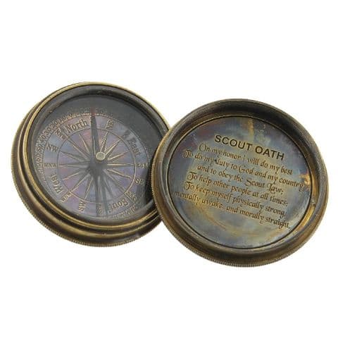 Brass Boy Scout Compass by Emporium Gifts for Men - Authentic replica antique boy scout compass gift